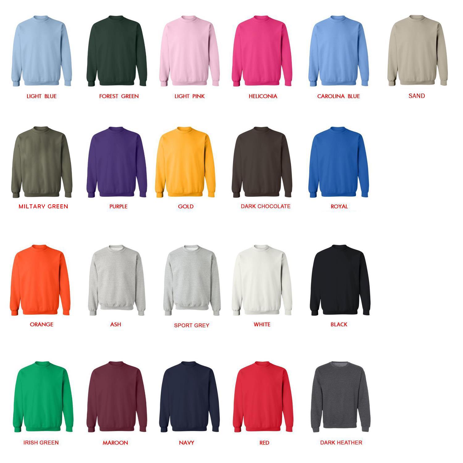 sweatshirt color chart - BigBang UK Shop