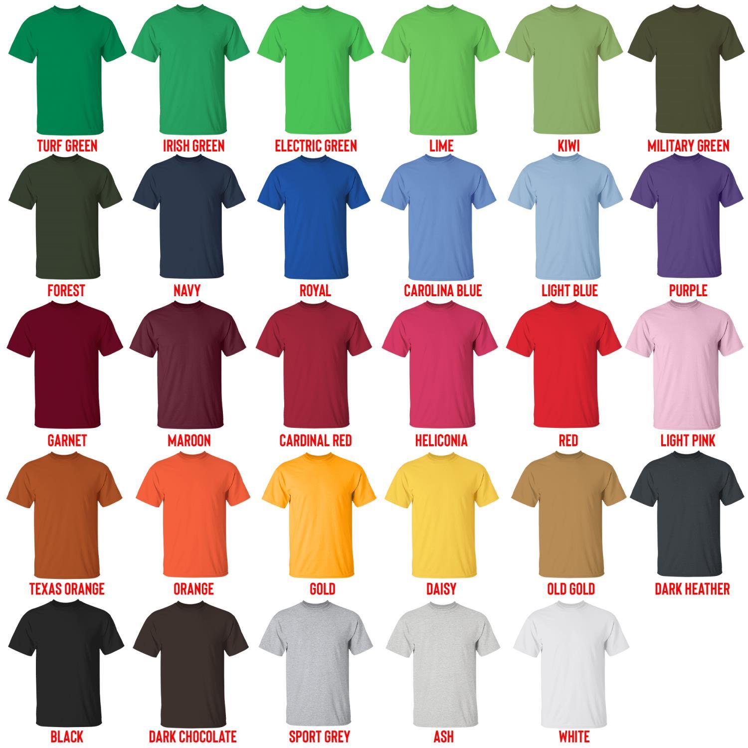 t shirt color chart - BigBang UK Shop