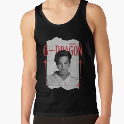 Alternative view of G Dragon Bigbang Kwon Ji Yong Retro Y2k Preppy Red And Black Scrapbook Collage Design Tank Top