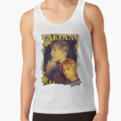 Alternative view of Taeyang Bigbang Retro Y2k Preppy Yellow Scrapbook Collage Design Tank Top