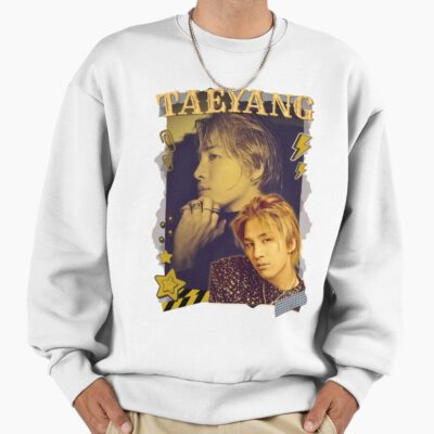 Alternative view of Taeyang Bigbang Retro Y2k Preppy Yellow Scrapbook Collage Design Sweatshirt