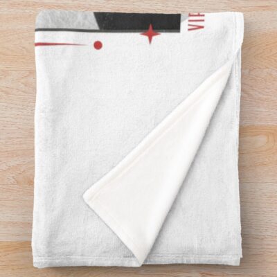 Alternative view of Bigbang Taeyang Y2K Preppy Red And Black Scrapbook Collage Design Throw Blanket